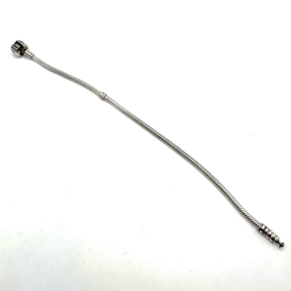 Pandora ALE Sterling Silver Moments Snake Chain Barrel Clasp Bracelet - Picture 4 of 4